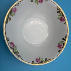 Beautiful antique Nippon porcelain hand painted bowl with gold details